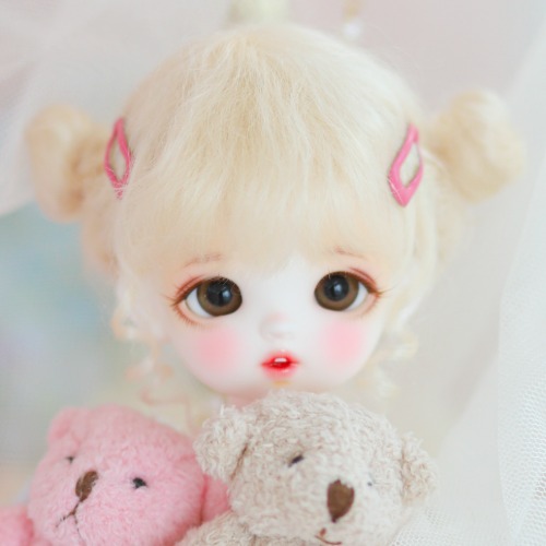 [6-7&quot;] Dango twintails (Mohair)Blond / Ash / Carrot / Pink / Brown