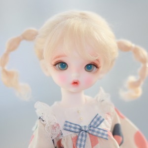 [5-6&quot;] Pipi twintails (Mohair)Blond/Brown/Deep pink