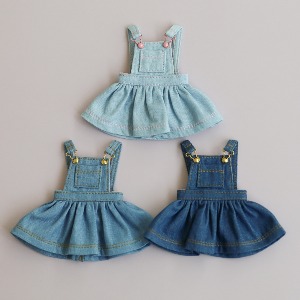 [Petite Bebe] Overall skirtIce blue/Blue/Dark blue