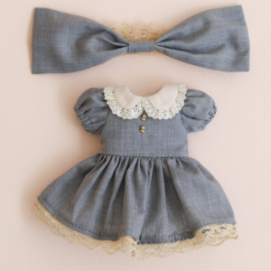 [Petite Bebe] Collar dress Gray